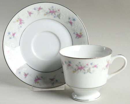 Minirose Footed Cup & Saucer Set