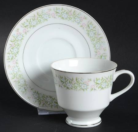 Springtime Footed Cup & Saucer Set
