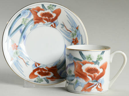 Flora Flat Demitasse Cup & Saucer Set