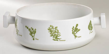 Herb Garden 3 Quart Round Casserole No Lid