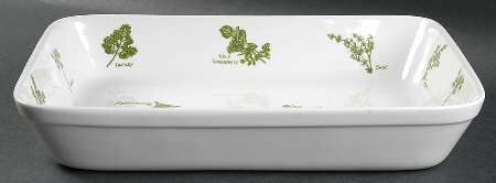 Herb Garden 12" Rectangular Baker