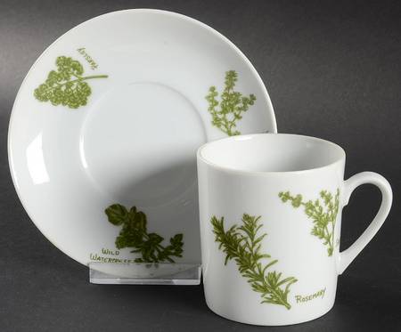Herb Garden Flat Cup & Saucer Set