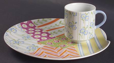Patchwork Snack Plate & Cup Set