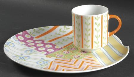 Patchwork Snack Plate & Cup Set