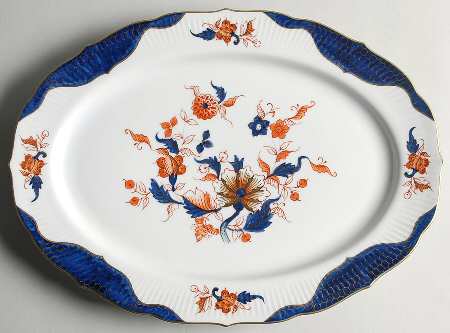 Royal Dahlia 14" Oval Serving Platter
