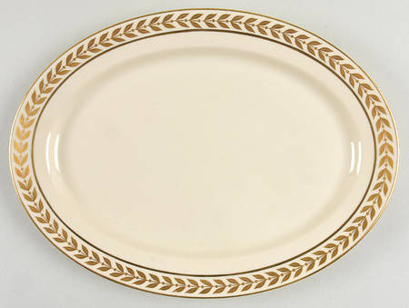 Laurel Gold 12" Oval Serving Platter