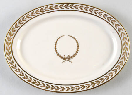 Laurel Gold 9" Oval Serving Platter