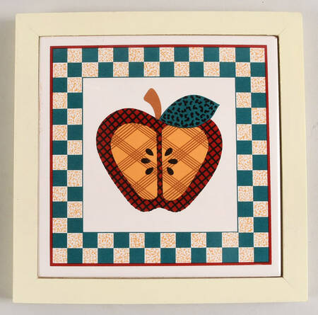 A Is For Apple Hanging Square Trivet