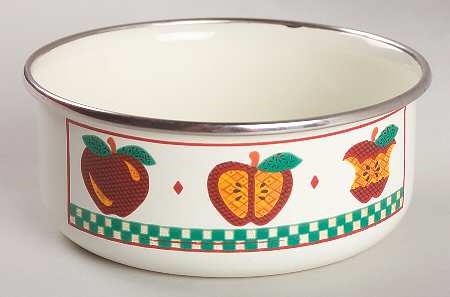 A Is For Apple 5" Metal Bowl by Tabletops Unlimited