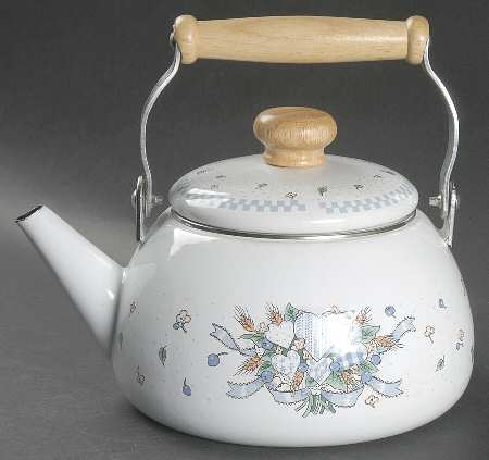 Blueberry Hearts Metal Kettle & Lid
