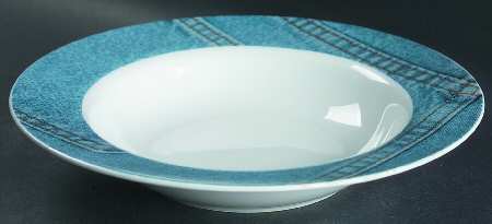 Denim Rim Soup Bowl