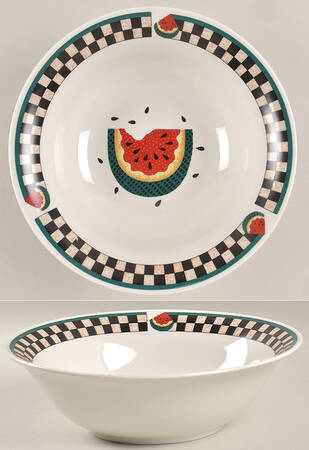Fresh Watermelon 9" Round Vegetable Bowl