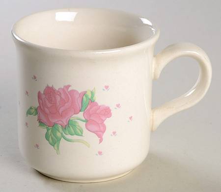 Pink Rose Mug by Tabletops Unlimited