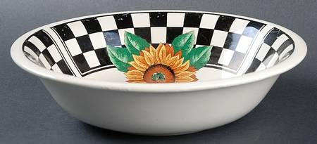 Sunny (Light Or Dark Yellow Flowers) Coupe Soup Bowl