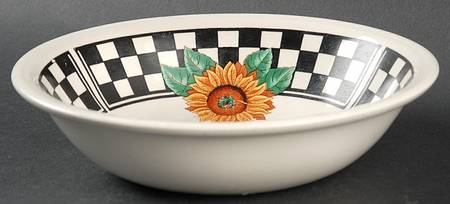 Sunny (Light Or Dark Yellow Flowers) Coupe Cereal Bowl