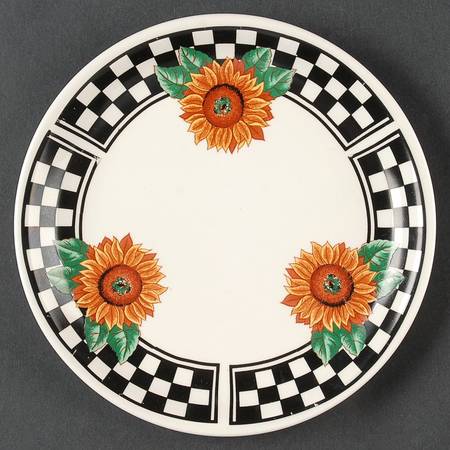 Sunny (Light Or Dark Yellow Flowers) Bread & Butter Plate