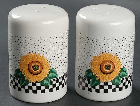 Sunny (Light Or Dark Yellow Flowers) Salt & Pepper Set