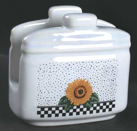 Sunny (Light Or Dark Yellow Flowers) Napkin Holder by Tabletops Unlimited