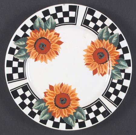 Sunny (Light Or Dark Yellow Flowers) Salad Plate