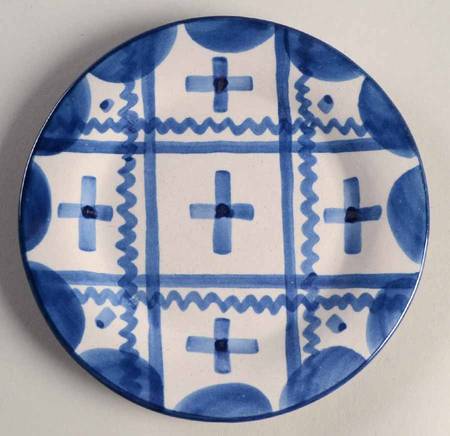 Blue Plaid Bread & Butter Plate