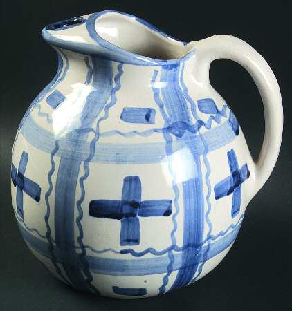 Blue Plaid 64 Oz Pitcher