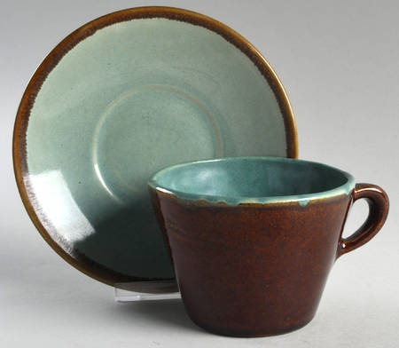 Country Fare (Glazed Bottom) Flat Cup & Saucer Set