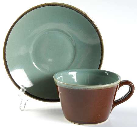 Country Fare (Glazed Bottom) Flat Cup & Saucer Set
