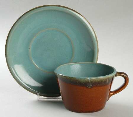 Country Fare (Glazed Bottom) Flat Cup & Saucer Set