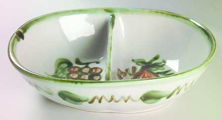 Harvest 10" Oval Divided Vegetable Bowl