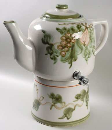 Harvest (3 Pc) Samovar w/Stand Set