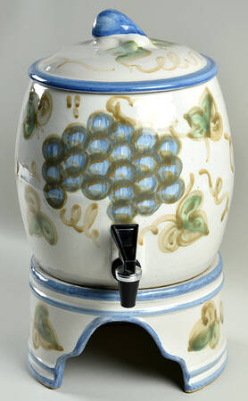 Vintage Blue 3-Piece Samovar with Stand Set