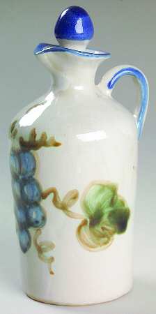 Vintage Blue Oil Cruet and Stopper