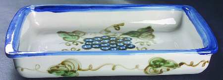 Vintage Blue 14" Rectangular Baker