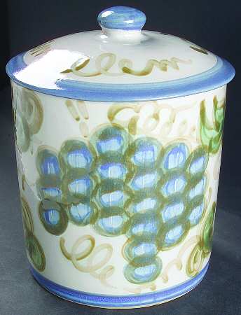 Vintage Blue Extra Large Canister & Lid