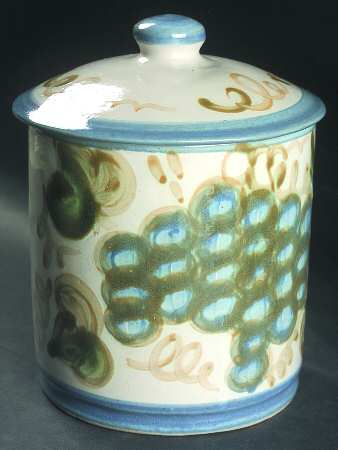 Vintage Blue Large Canister & Lid