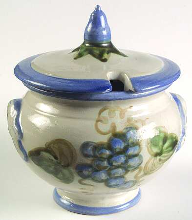 Vintage Blue Sauce Boat & Lid