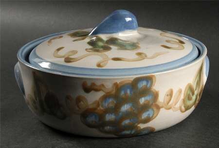 Vintage Blue 1.75 Qt Round Covered Casserole