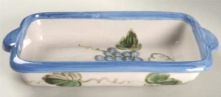 Vintage Blue 12" Rectangular Baker
