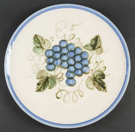 Vintage Blue Large Chop Plate (Round Platter)