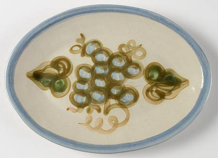 Vintage Blue 10" Oval Serving Platter