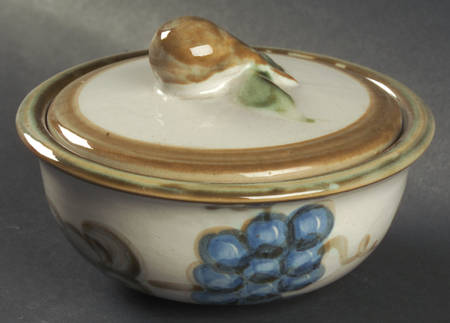 Vintage Olive Green Individual Casserole & Lid