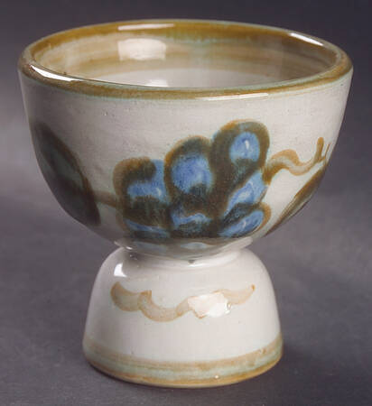Vintage Olive Green Double Egg Cup