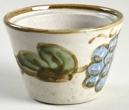 Vintage Olive Green Sugar Bowl No Lid