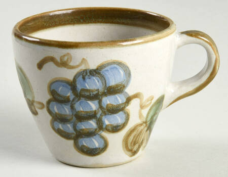 Vintage Olive Green Flat Cup