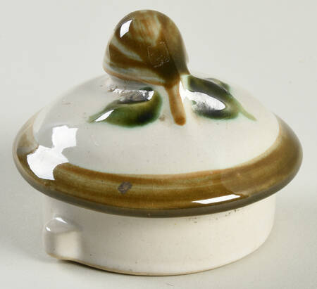 Vintage Olive Green Lid for Coffee Pot