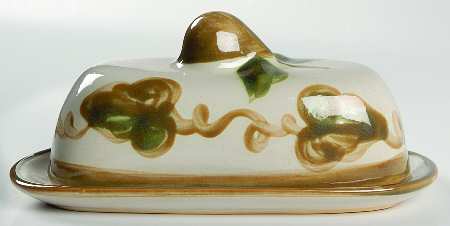 Vintage Olive Green 1/4 Lb Covered Butter