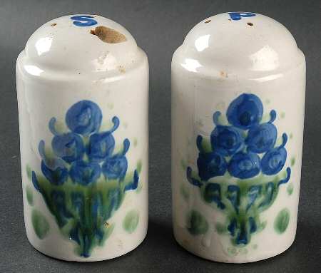 Vintage Olive Green Salt & Pepper Set