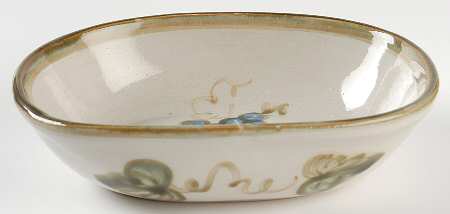 Vintage Olive Green 8" Oval Vegetable Bowl
