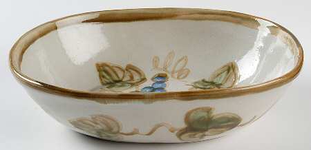 Vintage Olive Green 9" Oval Vegetable Bowl