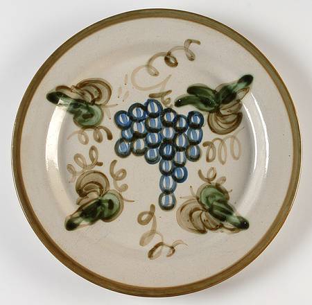 Vintage Olive Green 13" Chop Plate (Round Platter)